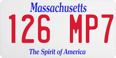 MA license plate 126MP7
