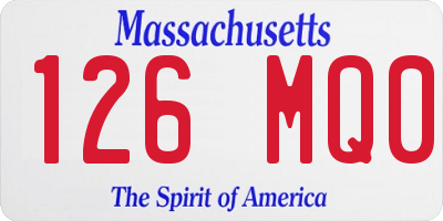 MA license plate 126MQ0