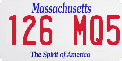 MA license plate 126MQ5