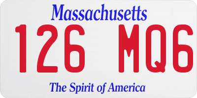 MA license plate 126MQ6