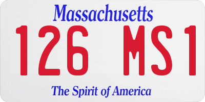 MA license plate 126MS1