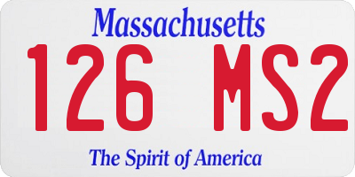 MA license plate 126MS2