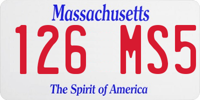 MA license plate 126MS5
