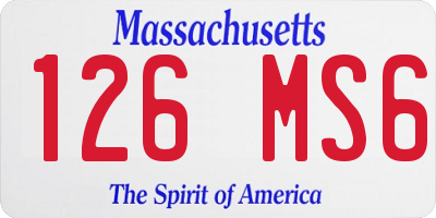MA license plate 126MS6