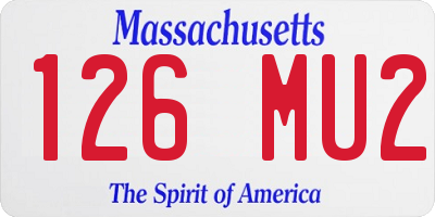 MA license plate 126MU2