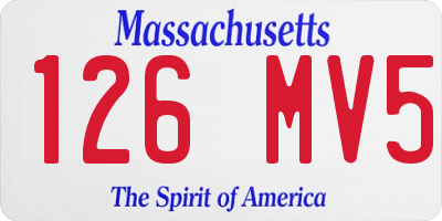 MA license plate 126MV5