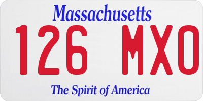 MA license plate 126MX0