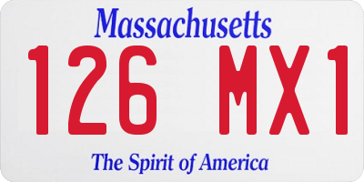 MA license plate 126MX1