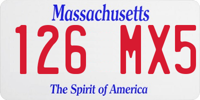 MA license plate 126MX5