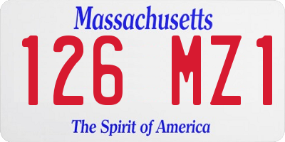 MA license plate 126MZ1