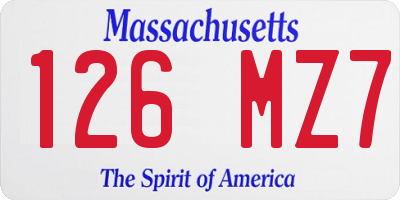 MA license plate 126MZ7