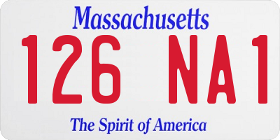 MA license plate 126NA1