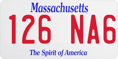 MA license plate 126NA6