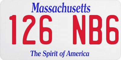 MA license plate 126NB6