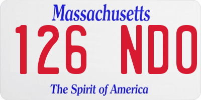 MA license plate 126ND0