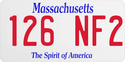 MA license plate 126NF2