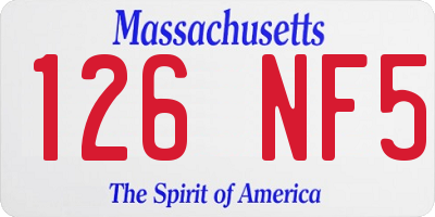 MA license plate 126NF5