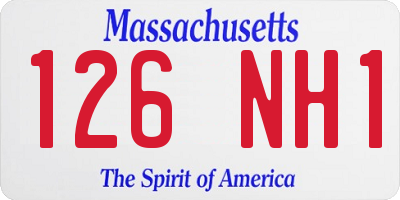 MA license plate 126NH1