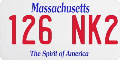 MA license plate 126NK2