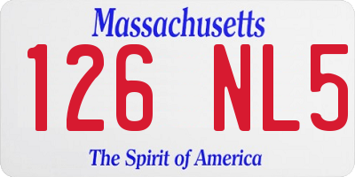 MA license plate 126NL5