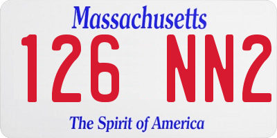 MA license plate 126NN2