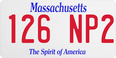 MA license plate 126NP2