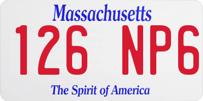 MA license plate 126NP6