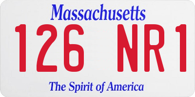 MA license plate 126NR1