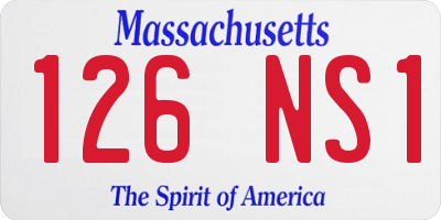 MA license plate 126NS1