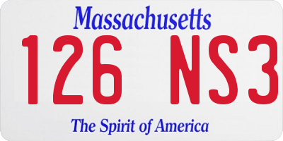 MA license plate 126NS3