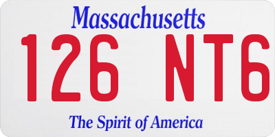 MA license plate 126NT6
