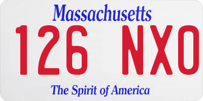 MA license plate 126NX0