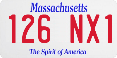 MA license plate 126NX1