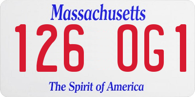 MA license plate 126OG1
