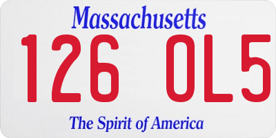 MA license plate 126OL5