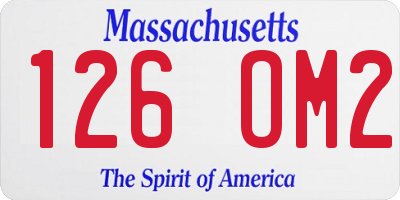 MA license plate 126OM2