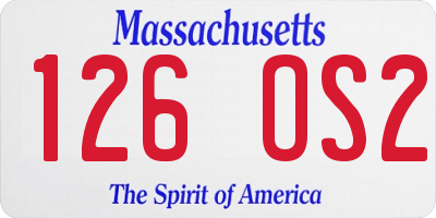 MA license plate 126OS2