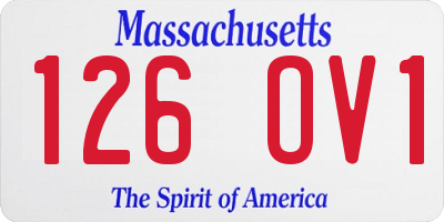 MA license plate 126OV1