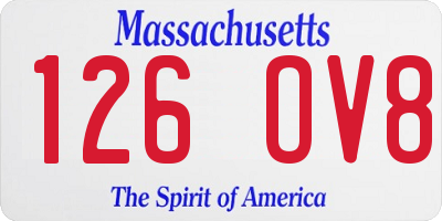 MA license plate 126OV8