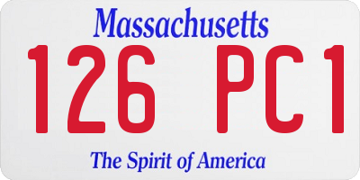 MA license plate 126PC1