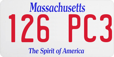 MA license plate 126PC3
