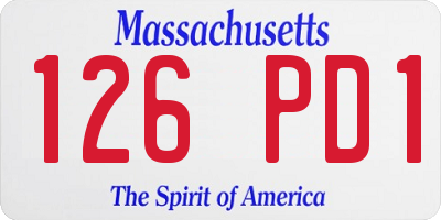MA license plate 126PD1