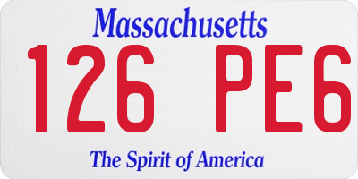 MA license plate 126PE6
