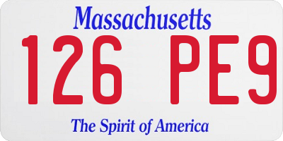 MA license plate 126PE9