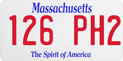 MA license plate 126PH2