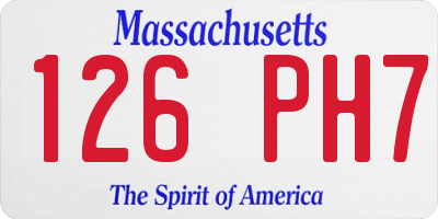 MA license plate 126PH7