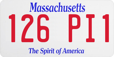 MA license plate 126PI1