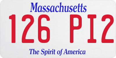 MA license plate 126PI2