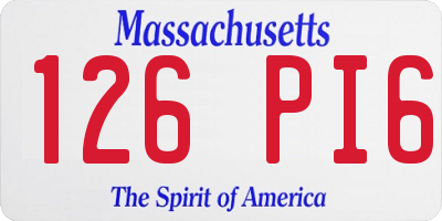 MA license plate 126PI6