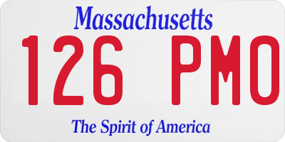 MA license plate 126PM0